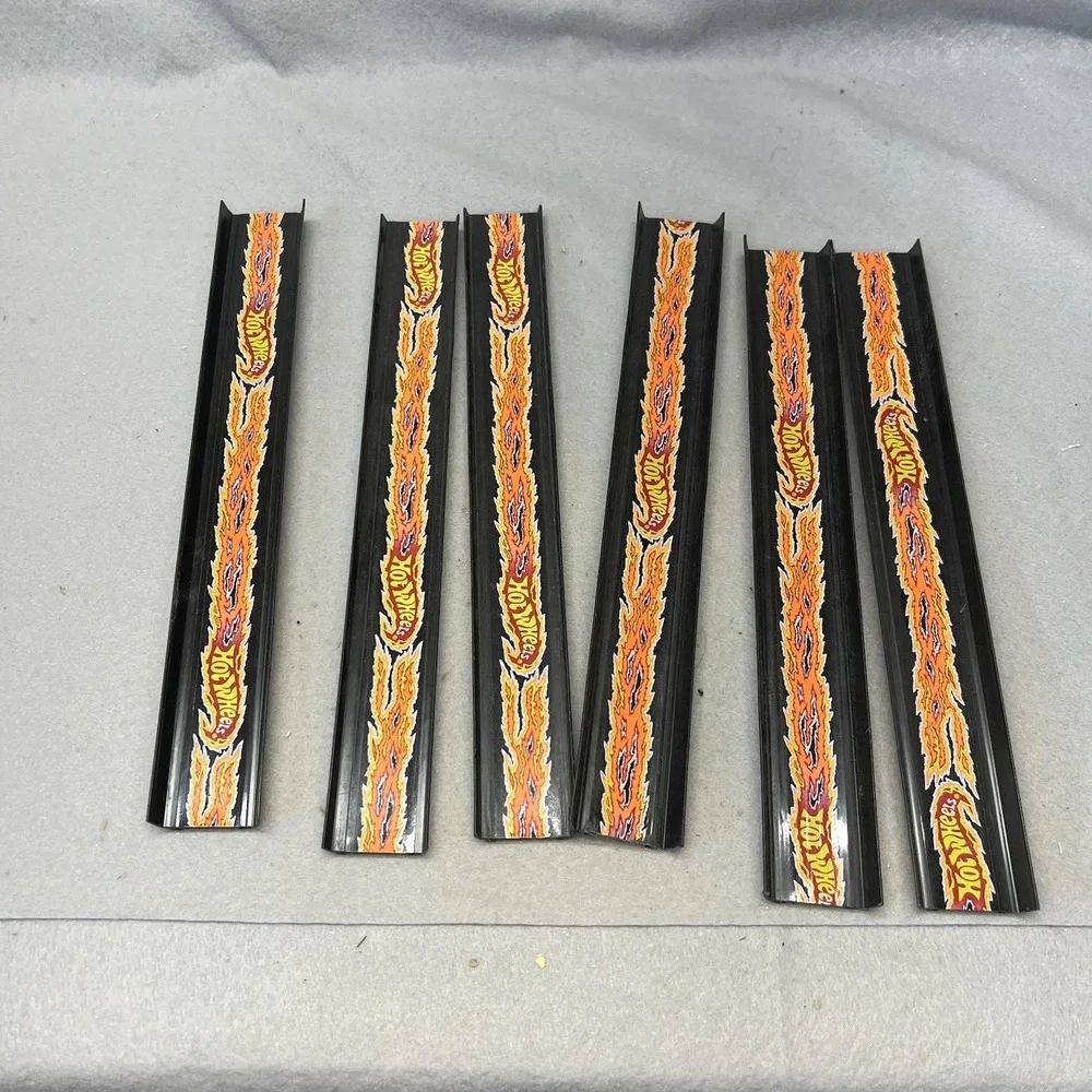 6 Vintage 1990's‎ Hot Wheels Tracks - Black with Flames